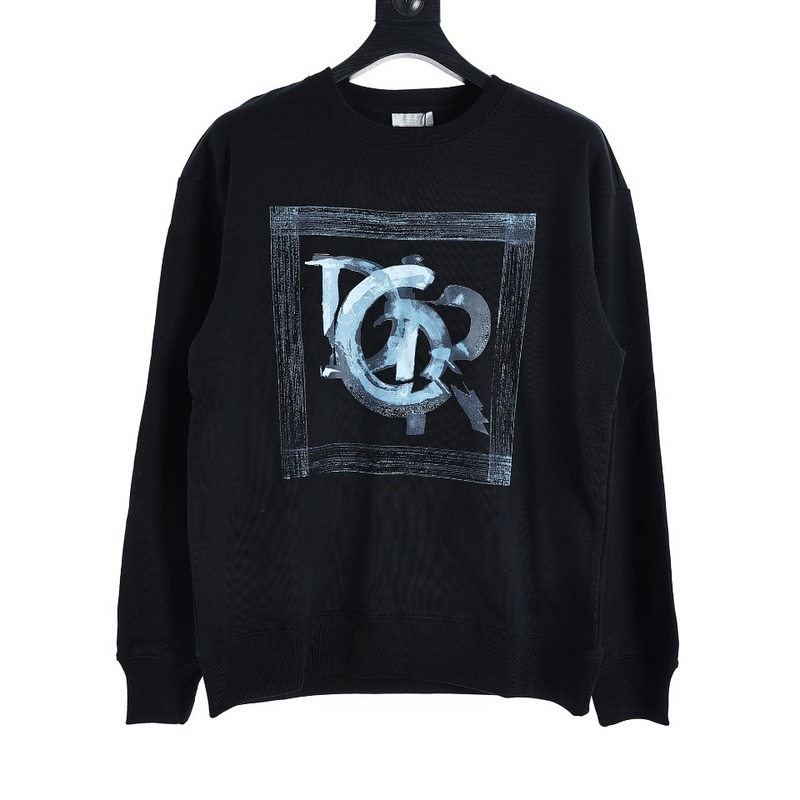 DIOR Inspired Ink Painting Cotton Crew Neck Sweatshirt - Premium Quality