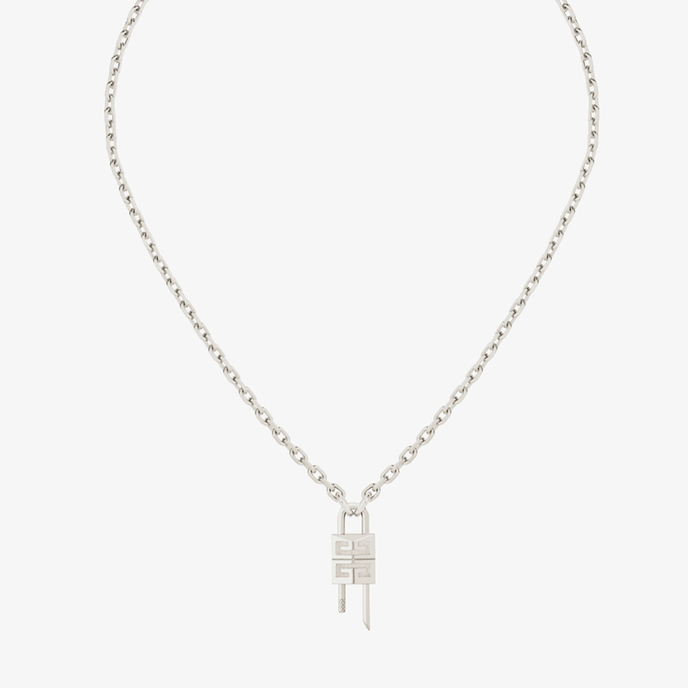 Chic Givenchy-Style Jewelry - Silver Chain with Logo Tag