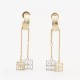 Givenchy Elegance: Gold Plated Logo Earrings - A Must-Have for Fashionistas