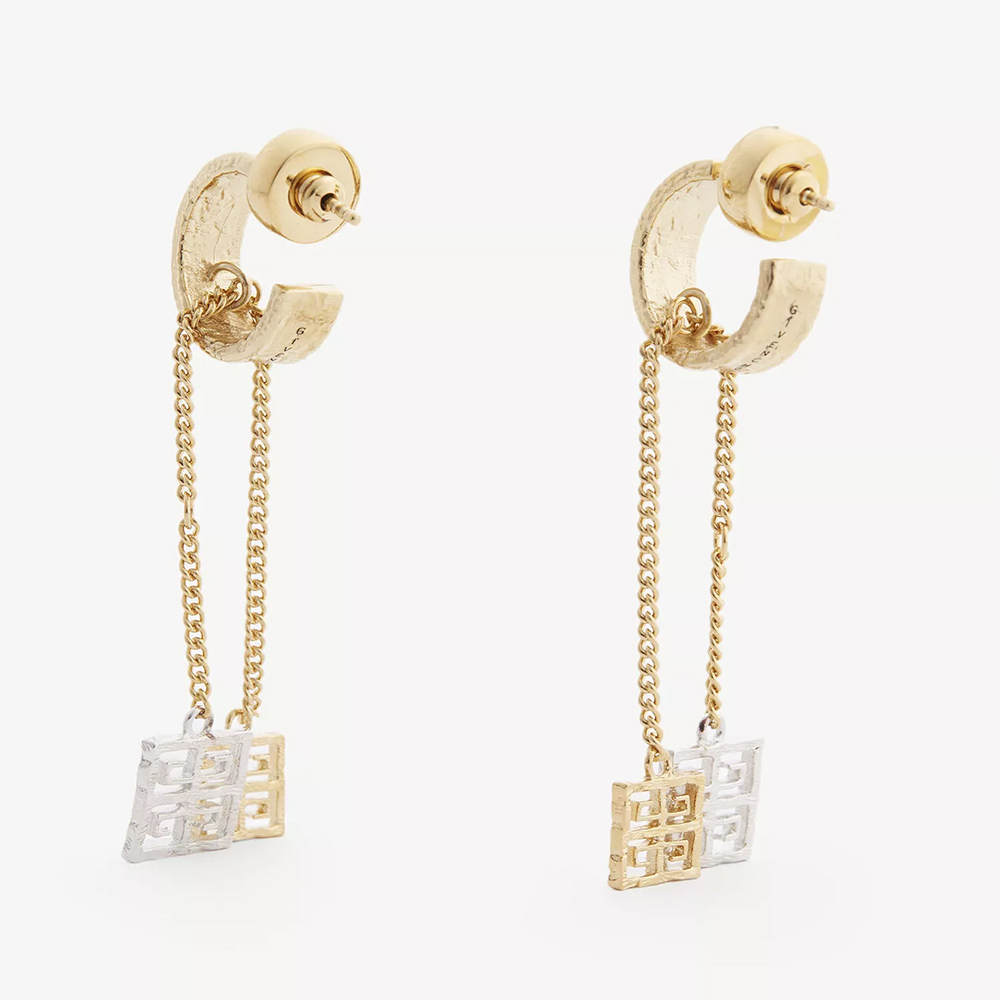 Givenchy Elegance: Gold Plated Logo Earrings - A Must-Have for Fashionistas