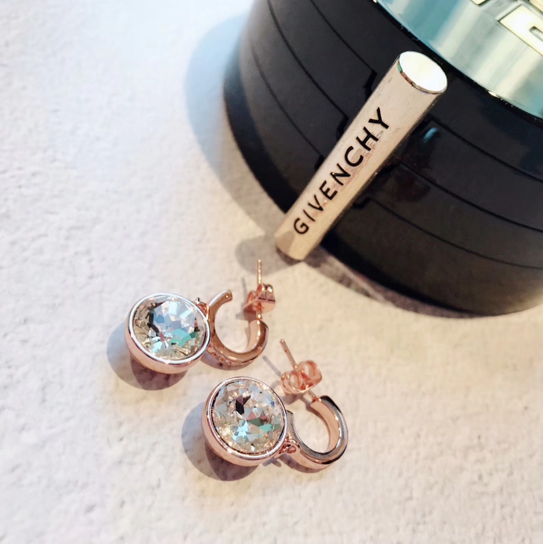 Givenchy's Rose Gold Earrings with Sparkling Crystals