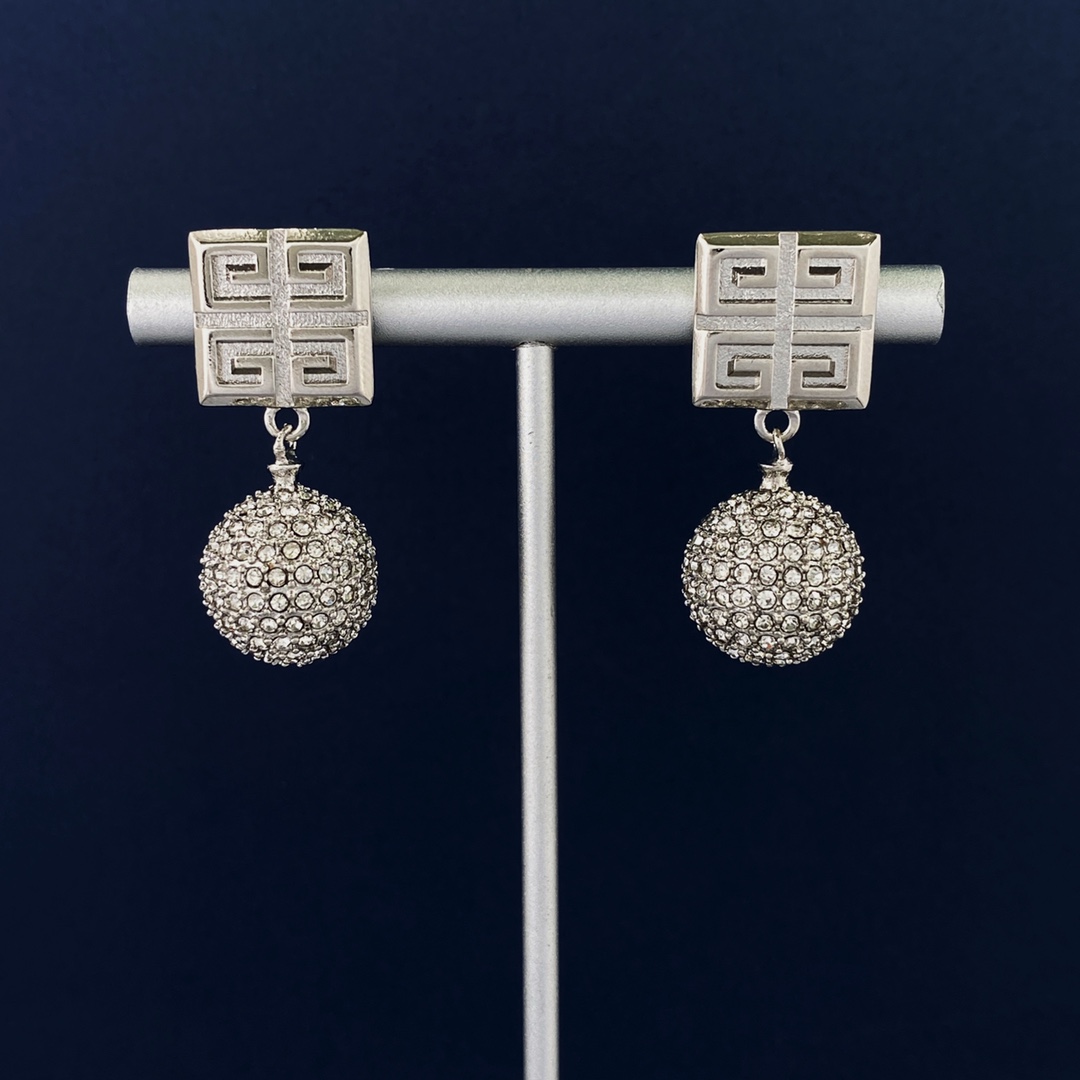 Givenchy Gold and Crystal Earrings