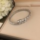 BvlgariStyleBracelet - Silver with Rhinestones, Chic and Sophisticated