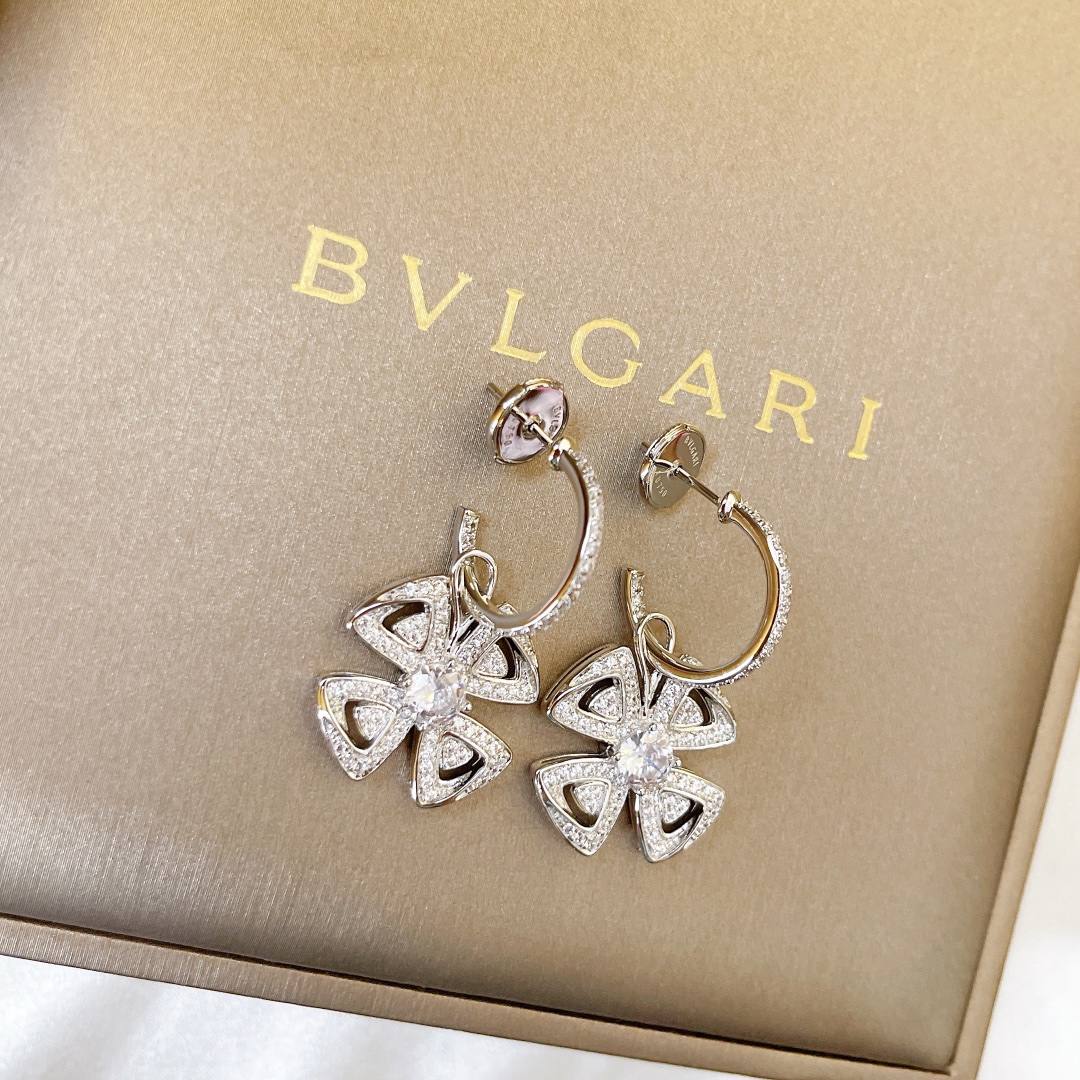 BvlgariInspiredEarrings - Glittering Gemstones, Luxury Fashion