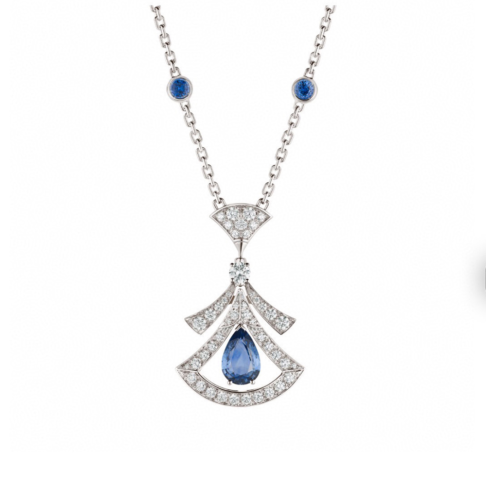 Bvlgari Earrings: Sparkling Sapphire and Diamond Drop Elegance!