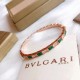 BvlgariInspiredBracelet - Rose Gold with Emeralds and Diamonds