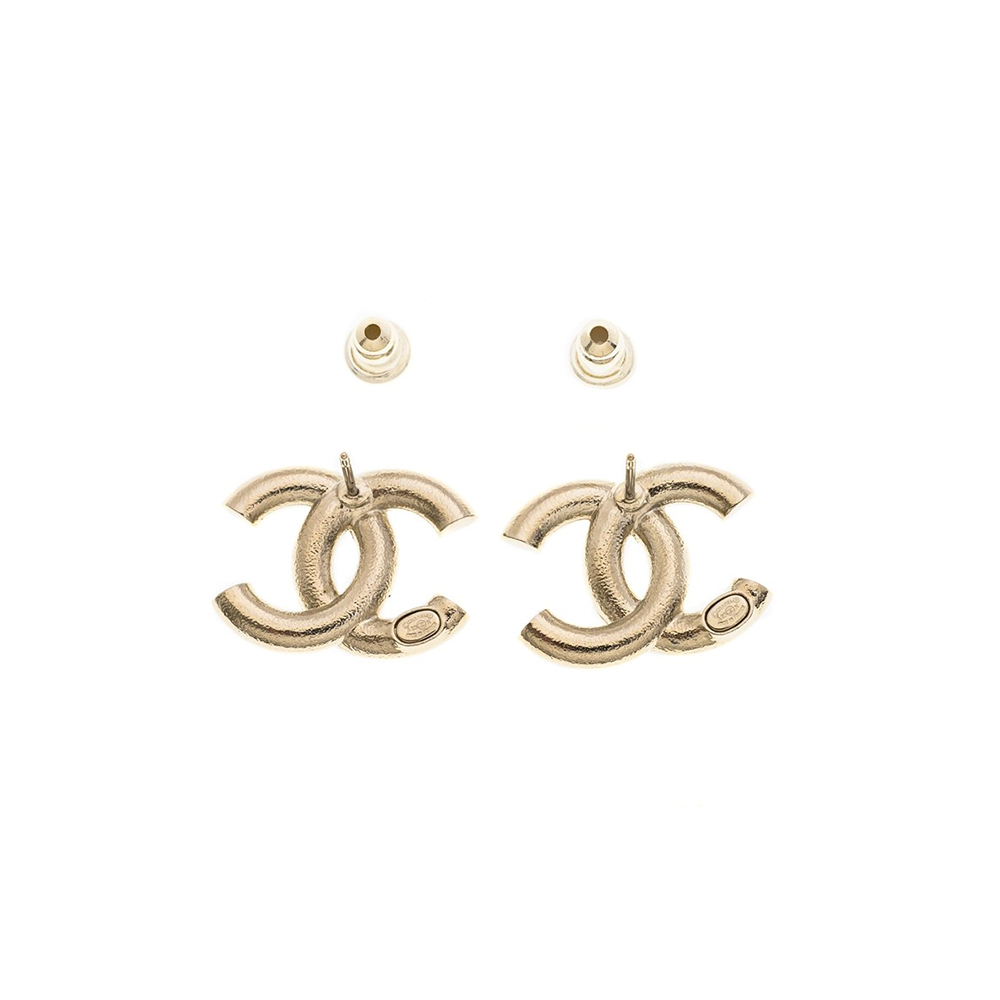 Luxury Chanel Earrings - CC Logo Adorned with Crystals