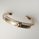 Chanel CC Bangle Bracelet - Gold Tone with Crystal Elegance