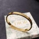 Dior-Inspired Gold Bangle Bracelet - Timeless Elegance