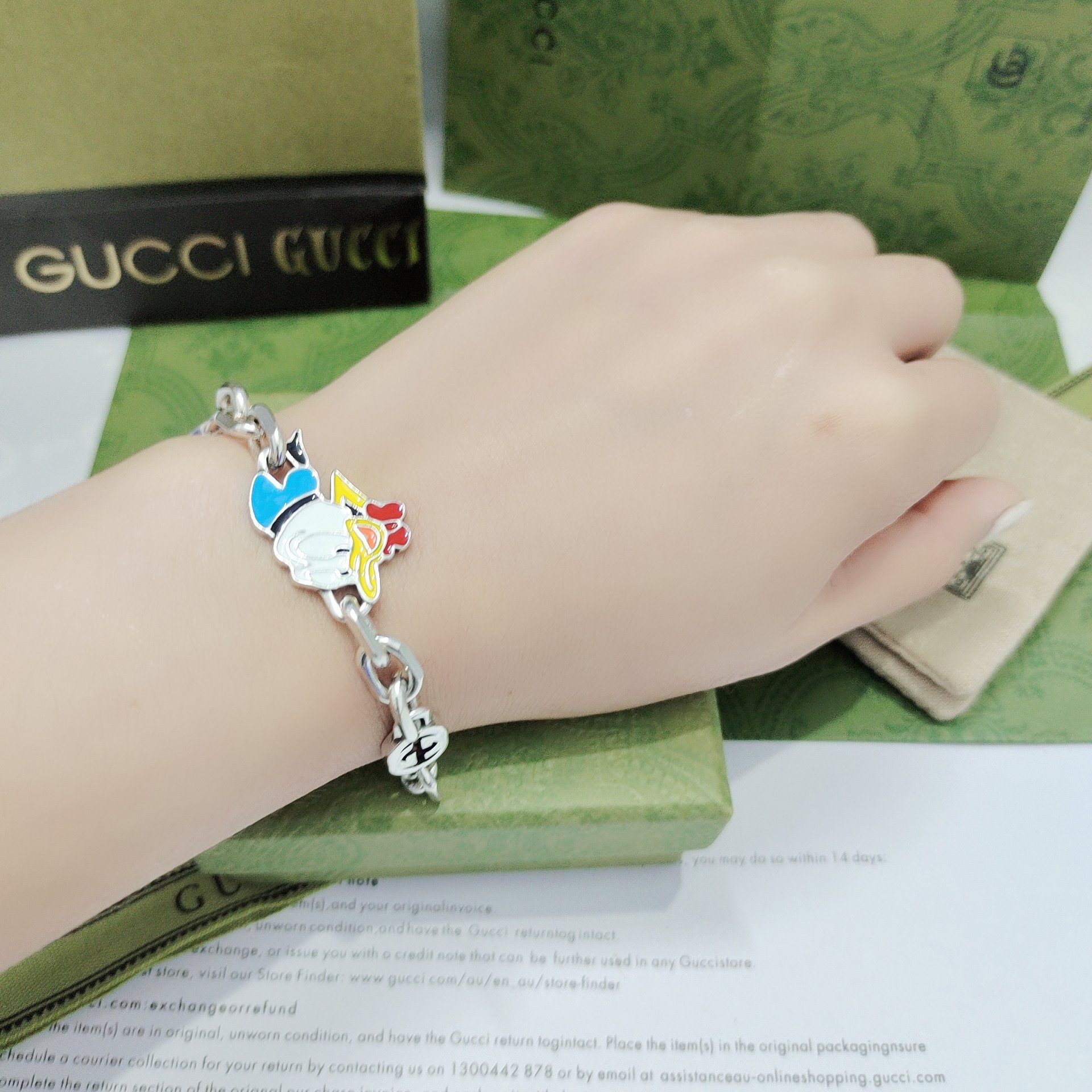 Gucci's Fashion Staple: Mickey Mouse Silver Bracelet