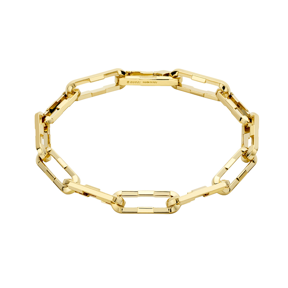 Gucci's Modern Edge: Silver-Tone Chain Link Bracelet