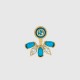 Gucci's Blue Opulence: Turquoise and Crystal Earrings