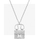 Hermès Silver Handbag Necklace