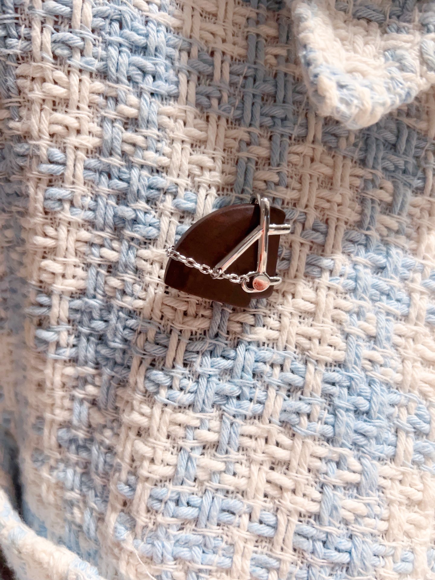 Hermès Silver Horseshoe Brooch