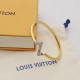 Louis Vuitton Initials Bangle - Gold Plated Luxury