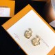 Louis Vuitton LV Logo Hoop Earrings - Gold Tone Fashion