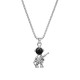 Silver LV-Style Spaceman Pendant - Unique Fashion Accessory