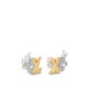 LV Inspired Crystal Earrings - Gold Tone, Perfect for Any Occasion