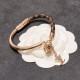 LVInspiredBracelet - Rose Gold Chain with Leather, Fashion Statement