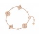 Trendy Gold Bracelet - LV Style Crystal Flowers, Must-Have