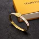 LVInspiredBracelet - Gold Tone with White Enamel, Fashion Must-Have