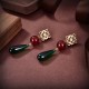 Loewe's Exotic Elegance: Jade and Agate Earrings