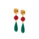 Loewe's Exotic Elegance: Jade and Agate Earrings