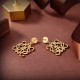 Loewe's Golden Elegance: Pearl and Monogram Earrings