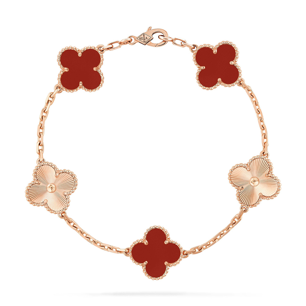 VanCleefArpelsBracelet - Red Agate & Diamond, Luxury Jewelry