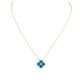 Trendy Blue Agate Necklace - Van Cleef & Arpels Inspired, Must-Have Accessory