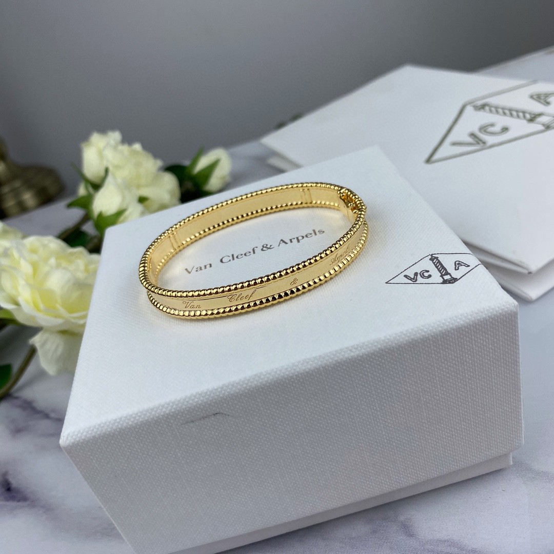 Trendy Gold Bangle - Van Cleef & Arpels Inspired, Timeless Accessory