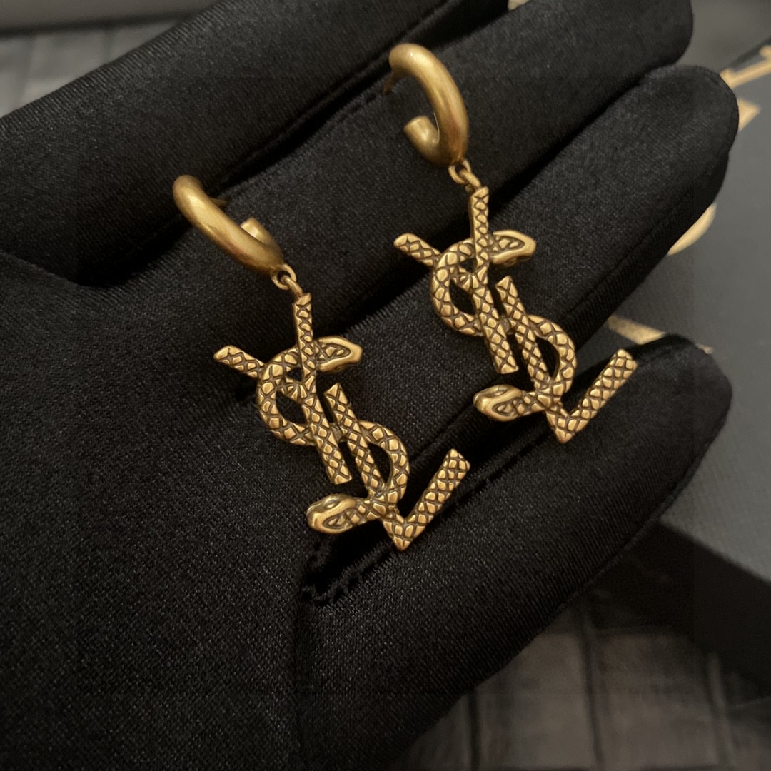 Saint Laurent Style Earrings - Gold, Chic and Sophisticated