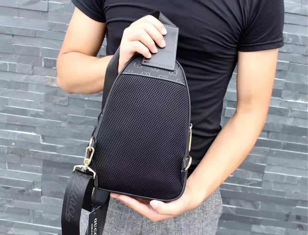 Fossil Black Textured Backpack - Urban Style for the Modern Man #FossilBackpack-Gucci