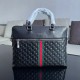 Luxury Gucci-Style Briefcase - Black with Iconic Stripes #LuxuryGucciBag