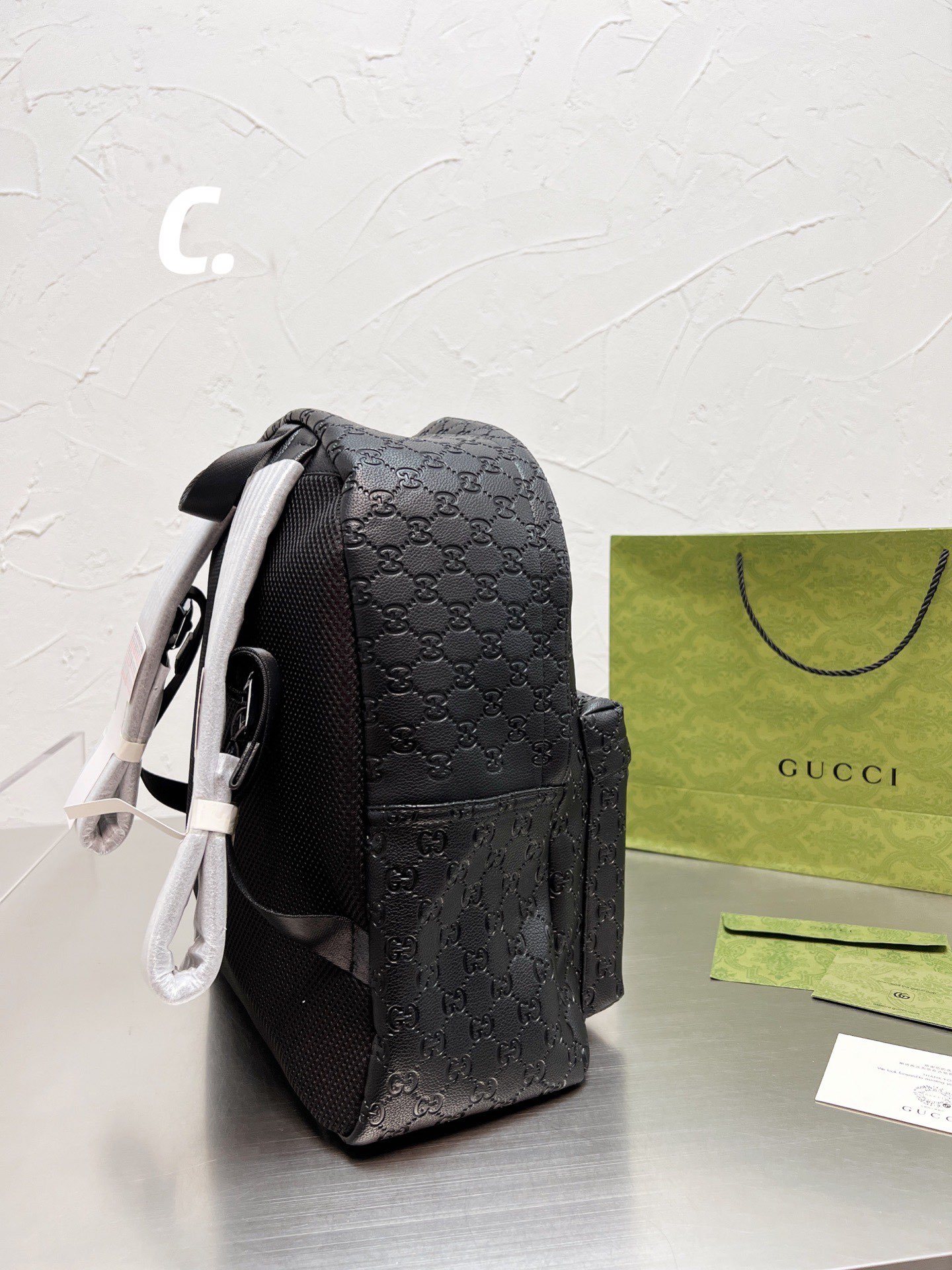 Gucci-Inspired Black Quilted Backpack - Luxurious Travel Companion #GucciBackpack