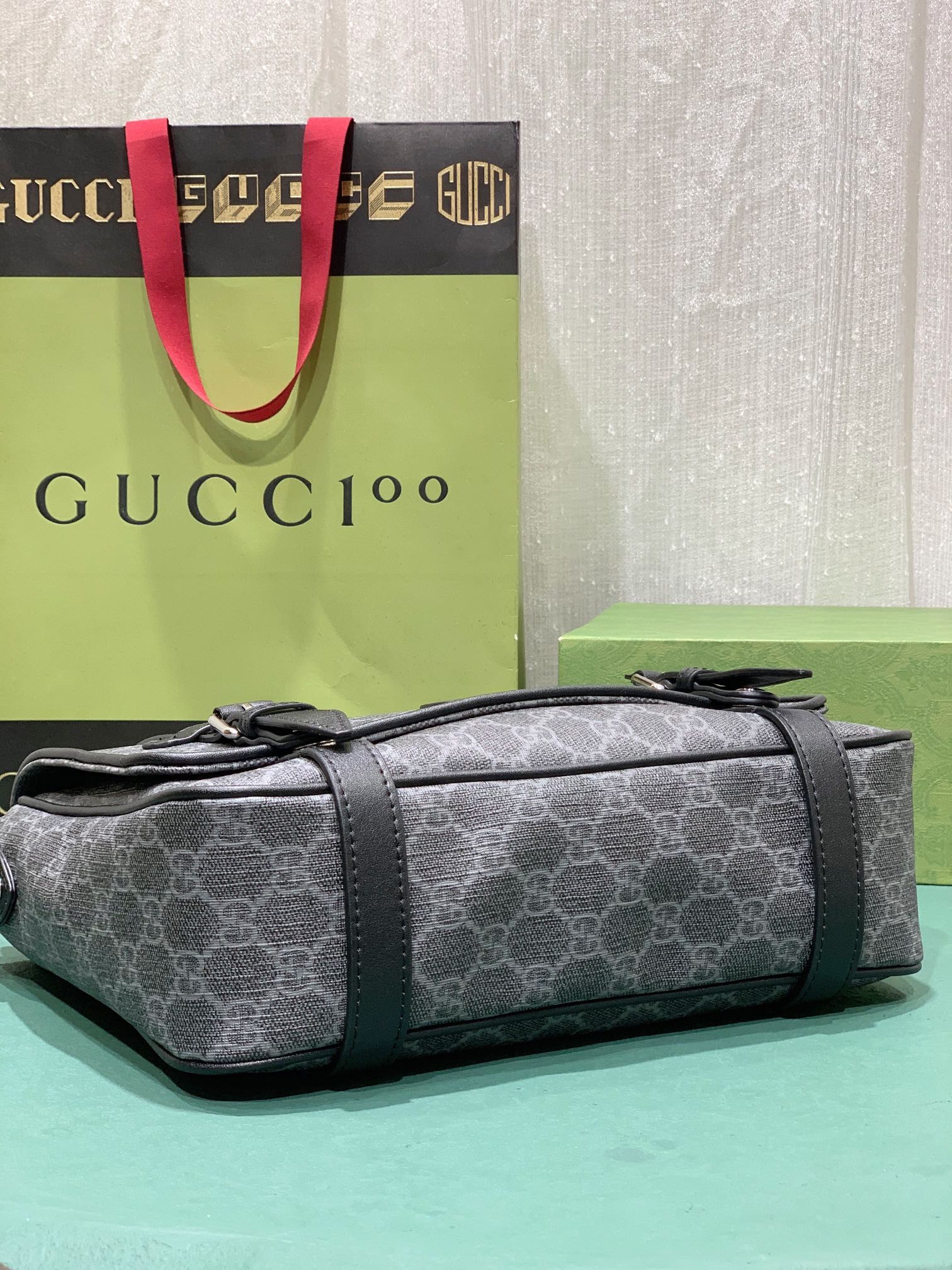 Gucci-Inspired Monogram Satchel - Chic and Timeless