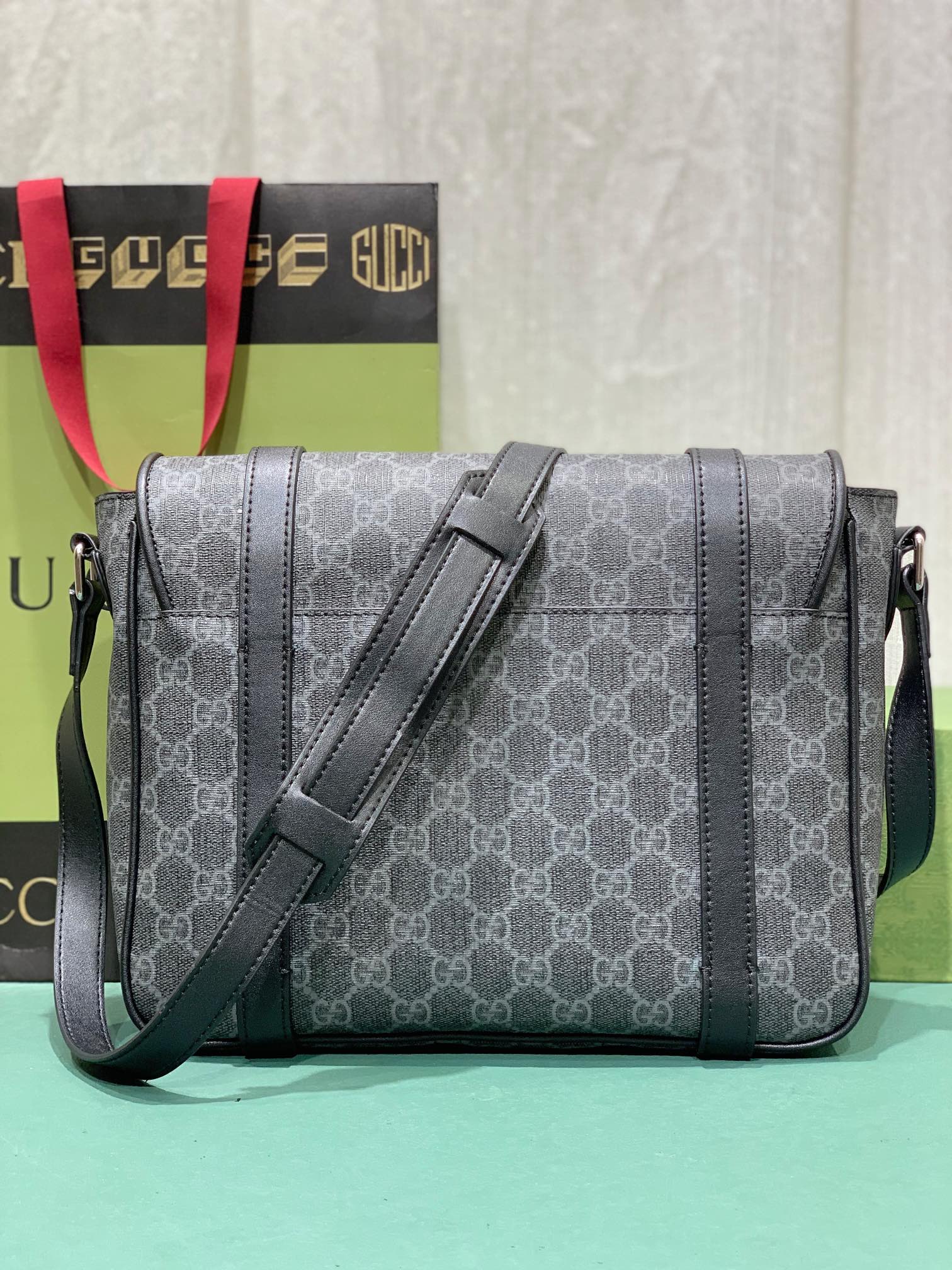 Gucci-Inspired Monogram Satchel - Chic and Timeless