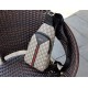 Elegant Gucci-Style Sling Bag - Red and Green Stripe Accent