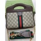 Gucci-Inspired Striped Shoulder Bag - Classic Monogram