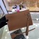 Hermès Tan Leather Clutch | Chic Buckle Closure | 