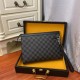 Louis Vuitton Clutch Bag - Checkered Pattern with LV Initials