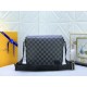 LV Bag for Men - Black Checkered Canvas Crossbody