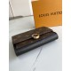 Louis Vuitton Monogram Wallet - Brown & Gold Tone Secure Design