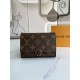 Louis Vuitton Monogram Wallet - Brown & Gold Tone Secure Design