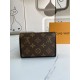 Louis Vuitton Monogram Wallet - Brown & Gold Tone Secure Design