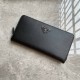 Prada-Inspired Black Leather Wallet - Luxurious and Slim