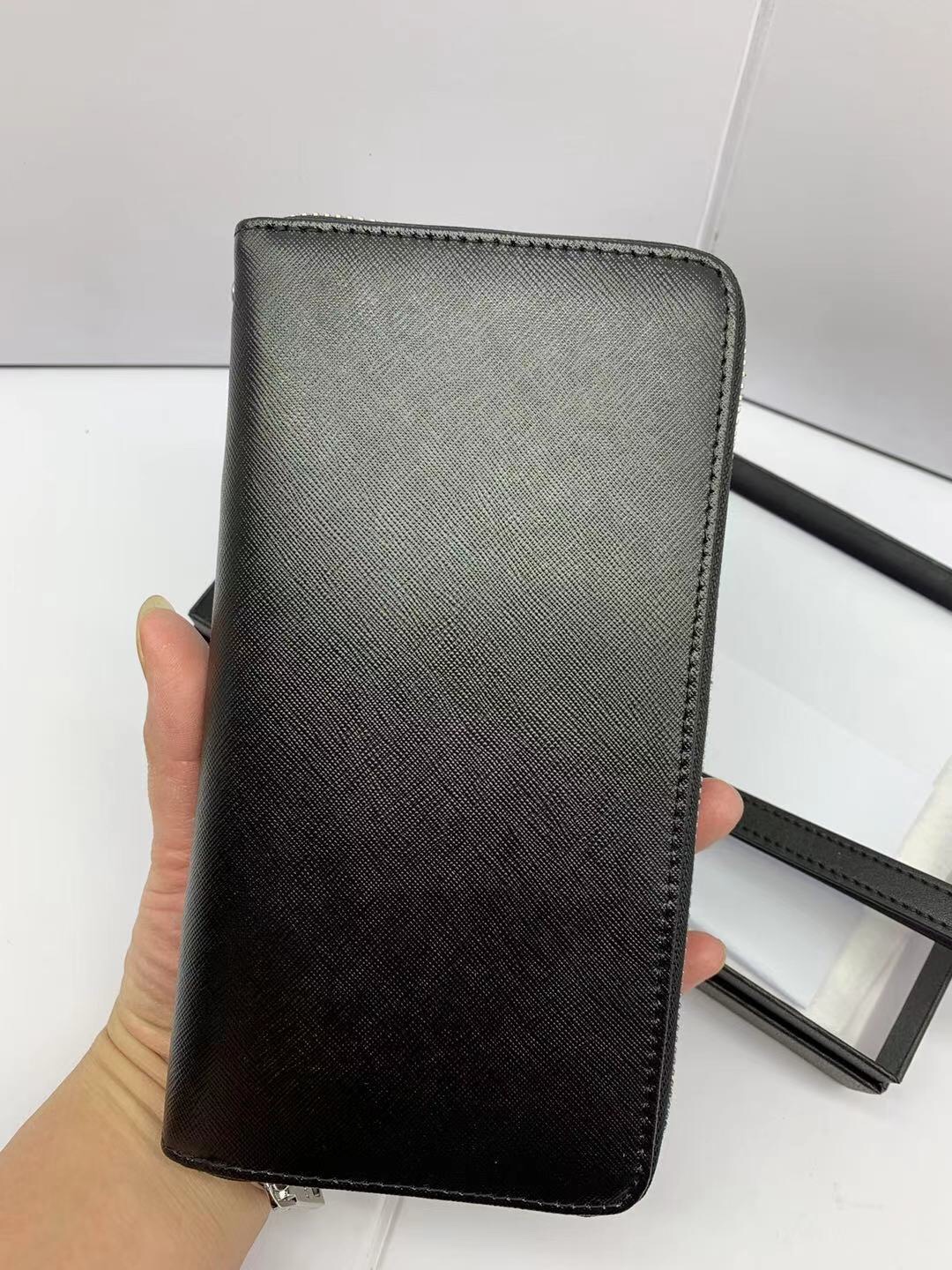 Prada-Inspired Black Leather Clutch - Minimalist Elegance