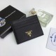 Prada-Inspired Black Card Wallet - Compact Luxury