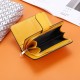 Elegant Yellow Wallet with Colorful Design - Perfect for Any Occasion